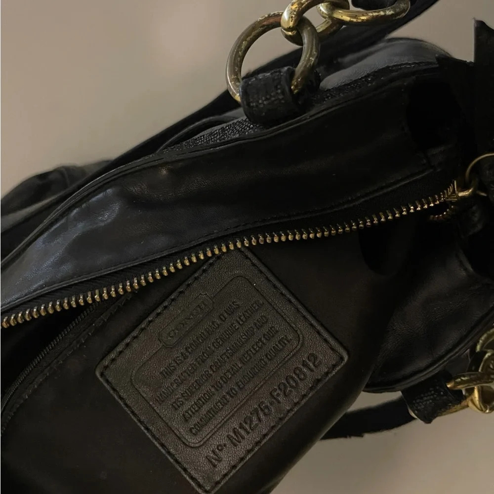 Coach Vintage Alexandra python chain leather satc… - image 8